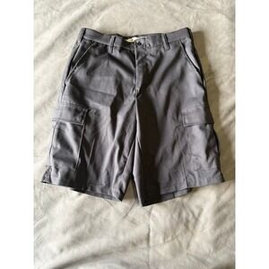 Aramark Authentic Mens Cargo Shorts Charcoal Grey Workwear Utility